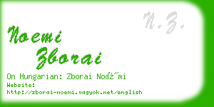 noemi zborai business card